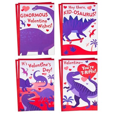 Hallmark Valentines Day Cards for Kids School Dinosaurs 8 Classroom Valentines with Envelopes