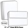 Hamilco White Linen Cards and Envelopes Flat 5 x 7 Cardstock Paper 80lb Cover 50 Pack