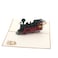 Cute Star HLXFF3 Retro Train 3D Pop Up Greeting Cards with Envelope Gift for Fathers Day Thanksgiving Day Birthday Best Wish Good Luck Wedding Invitation Congratulation Gold Cover