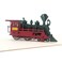 Cute Star HLXFF3 Retro Train 3D Pop Up Greeting Cards with Envelope Gift for Fathers Day Thanksgiving Day Birthday Best Wish Good Luck Wedding Invitation Congratulation Gold Cover