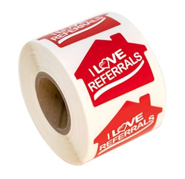 Calendars & House Shaped I Love Referrals Sticker Great Real Estate Agents and Sales Supplies House Shape I Love Referrals