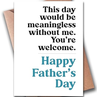 Hqulpr Funny Fathers Day Cards for Dad from Daughter Son Dad Card Fathers Day Present 7x5 inches Greeting Card