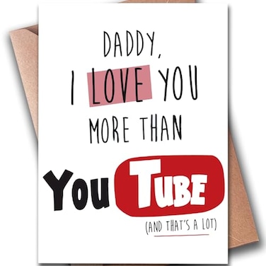 Hqulpr Greeting Card Funny Fathers Day Card for Dad from Daughter Son Birthday Dad Men Fathers Day Present 7x5 inches