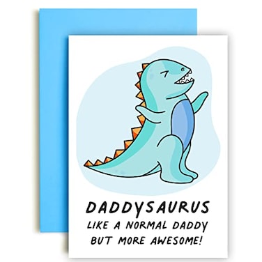 Huxters Dinosaur Birthday Card for Daddy Daddysaurus Premium Grade A5 Happy Birthday Card for daddy Fathers day card Dad Card Daddysaurus