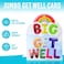 Iconikal Jumbo A BIG GET WELL Greeting Card with Envelope 11x14Inch Oversized Giant Thinking of You Feel Better Soon Group Card Big Wishes