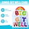 Iconikal Jumbo A BIG GET WELL Greeting Card with Envelope 11x14Inch Oversized Giant Thinking of You Feel Better Soon Group Card Big Wishes