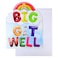 Iconikal Jumbo A BIG GET WELL Greeting Card with Envelope 11x14Inch Oversized Giant Thinking of You Feel Better Soon Group Card Big Wishes