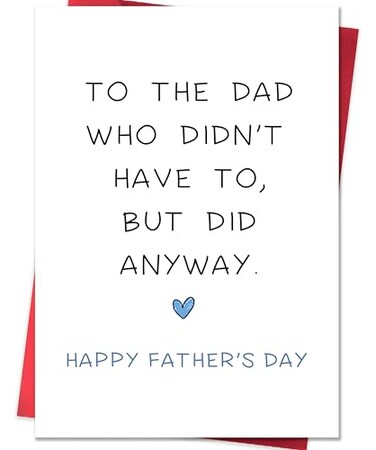 IDU Step Dad Fathers Day Card Step Bonus Dad Fathers Day Card Gifts Stepdad Fathers Day Cards Gifts from Step Daughter Step Son Unique Stepdad Fathers Day Cards with Emotional Message