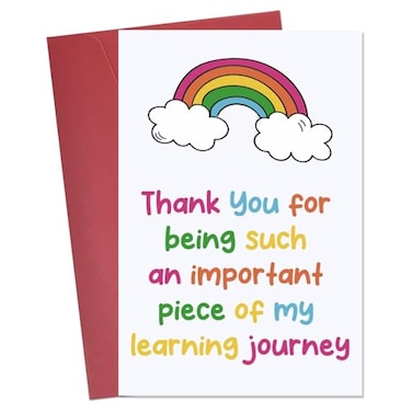 Ithmahco Teacher Thank You Card Rainbow Teaching Assistant Appreciation Greeting Card Teacher Appreciation Cards Teachers Appreciations Gift For Women