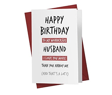 Karto Funny Birthday Card for Husband Him Large 55x85 inch Husband Birthday Cards More Than