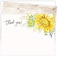 Koko Paper Co Sunflower Thank You Cards 25 Flat Note Cards and Envelopes Printed on Heavy Card Stock