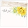 Koko Paper Co Sunflower Thank You Cards 25 Flat Note Cards and Envelopes Printed on Heavy Card Stock