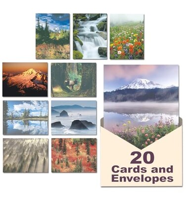Leanin' Tree Leanin Tree Pacific Northwest Stationary Blank Cards And Envelopes Stunning Scenic Blank Note Cards With Envelopes 5x7 Art Wolfe Nature Photography Boxed Set Of 20