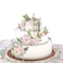 Lovepop Wedding Cake Pop Up Card 5 W x 7 H Pink and Green Floral Embellishments Blank Envelope Included