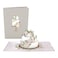 Lovepop Wedding Cake Pop Up Card 5 W x 7 H Pink and Green Floral Embellishments Blank Envelope Included