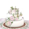 Lovepop Wedding Cake Pop Up Card 5 W x 7 H Pink and Green Floral Embellishments Blank Envelope Included