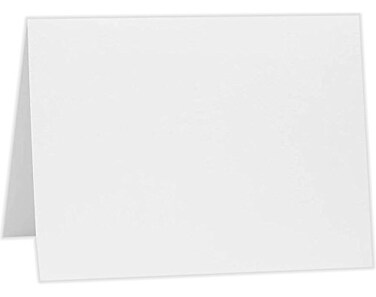 LUXPaper A6 Folded Cards 4 58 x 6 14 Bright White 80lb Cover 50 Qty