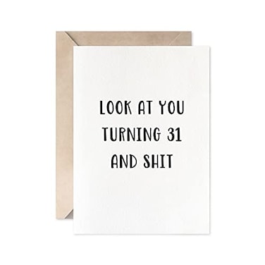 MAGJUCHE 31st Birthday Card Funny For Men or Women Turning 31 Birthday Card For Son Daughter Or Friend