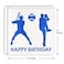 MAGJUCHE Blue Baseball Birthday Card Glitter Laser Cut Greeting Card For Boys Son Boyfriend