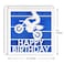MAGJUCHE Blue Motorcycle birthday card Glitter Laser Cut Greeting Card For Men Husband Boys