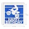 MAGJUCHE Blue Motorcycle birthday card Glitter Laser Cut Greeting Card For Men Husband Boys