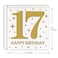 MAGJUCHE Gold 17th Birthday Card Laser Cut Glitter Girl Boy Age 17 Gift For Daughter Son