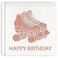 MAGJUCHE Rose Gold Roller Skating Birthday Card Glitter Laser Cut Greeting Card For Girl Daughter