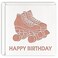 MAGJUCHE Rose Gold Roller Skating Birthday Card Glitter Laser Cut Greeting Card For Girl Daughter