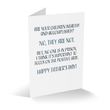 Modern Wit Funny Fathers Day Card Fathers Day Card Single 425 X 55 First Fathers Day Card with Envelope Blank Inside Happy Fathers Day Isnt Having Me As A Son The Only Gift You Need
