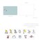 Monolike Daybyday Card Comfort for you Mix 36 Mini Single cards 36 envelopes 36 stickers Package