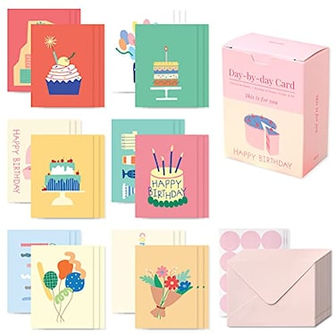 Monolike Daybyday Card This is for you Mix 36 Mini Single cards 36 envelopes 36 stickers Package