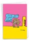 NobleWorks 1 Funny Cartoon Card for Birthdays Humor Bday Comic Notecard with Envelope Caught Tail C6182BDG