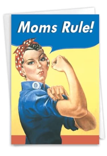 NobleWorks Happy Mothers Day Card with Envelope Funny Retro Greeting Card for Mom Stepmom Moms Rule 0096
