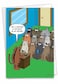 NobleWorks 1 Funny Birthday Cards with Cats Kitty Assembly Classroom Lick Humor Notecard with Envelope for Animal Lovers C3674BDG