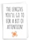 NobleWorks 1 Humorous Get Well Cards for Women Lengths Youll Go Sarcastic Feel Better Notecard with Envelope C9297GWG