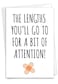 NobleWorks 1 Humorous Get Well Cards for Women Lengths Youll Go Sarcastic Feel Better Notecard with Envelope C9297GWG