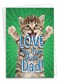 NobleWorks Fathers Day Greeting Card with 5 x 7 Inch Envelope for Dad Pa Pop Daddy Stepfather 1 Card Kitty Love You This Much C10401FDG