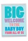 NobleWorks Hilarious New Baby Congratulations Card Pregnancy Notecard wEnvelope From All of Us 85 x 11 Inch Big Arrival Pink J6854BBGUS