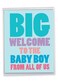 NobleWorks Hilarious New Baby Congratulations Card Pregnancy Notecard wEnvelope From All of Us 85 x 11 Inch Big Arrival Pink J6854BBGUS