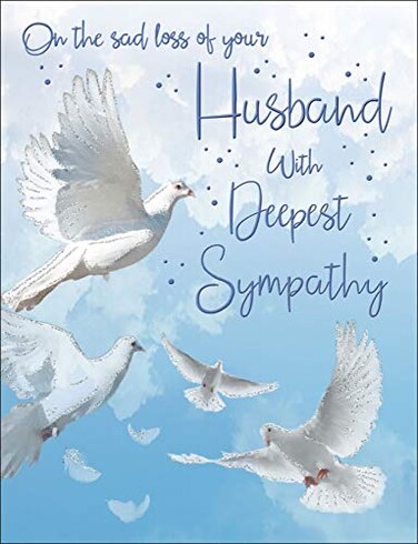 Piccadilly Greetings Occasion Card Sympathy Husband 8 x 6 inches Regal Publishing