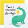 Old English Co Have A Roarsome Birthday Dino Card Fun Cute Party Hat Card for Children Dinosaur Theme For Young Girl or Boy Blank Inside Envelope Included