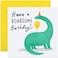 Old English Co Have A Roarsome Birthday Dino Card Fun Cute Party Hat Card for Children Dinosaur Theme For Young Girl or Boy Blank Inside Envelope Included