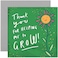 Old English Co Thank You Helping Me Grow Plant Card End of School Year Card Suitable for Teachers Teaching Assistant Nursery Blank Inside Envelope Included