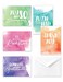 Paper Frenzy Watercolor Appreciation Thank You Note Cards and White Envelopes 25 pack