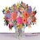 Paper Love 3D Floral Arrangement Pop Up Card Gift for Birthday Wedding Anniversary Thank You Get Well Valentines Day Mothers Day All Occasions 5 x 7 Includes Envelope and Note Tag