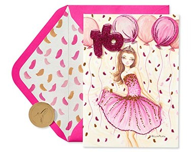Papyrus 16th Birthday Card for Her Designed by Bella Pilar Bright Wonderful Young Woman