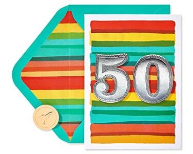 Papyrus 50th Birthday Card New Beginnings