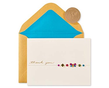 Papyrus Mothers Day Thank You Card Butterfly Gems