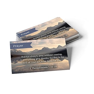 TREE OF Pass It On Scripture Cards Prayer 1 Thessalonians 51618 Pack of 25 Inspirational Bible Verse Wallet Cards for Devotional Bible Study Memorization Small Christian Greetings for Encouragement