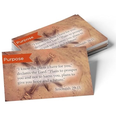 TREE OF Pass It On Scripture Cards Purpose Jeremiah 2911 Pack of 25 Inspirational Bible Verse Wallet Cards for Devotional Bible Study Memorization Small Christian Greetings for Encouragement